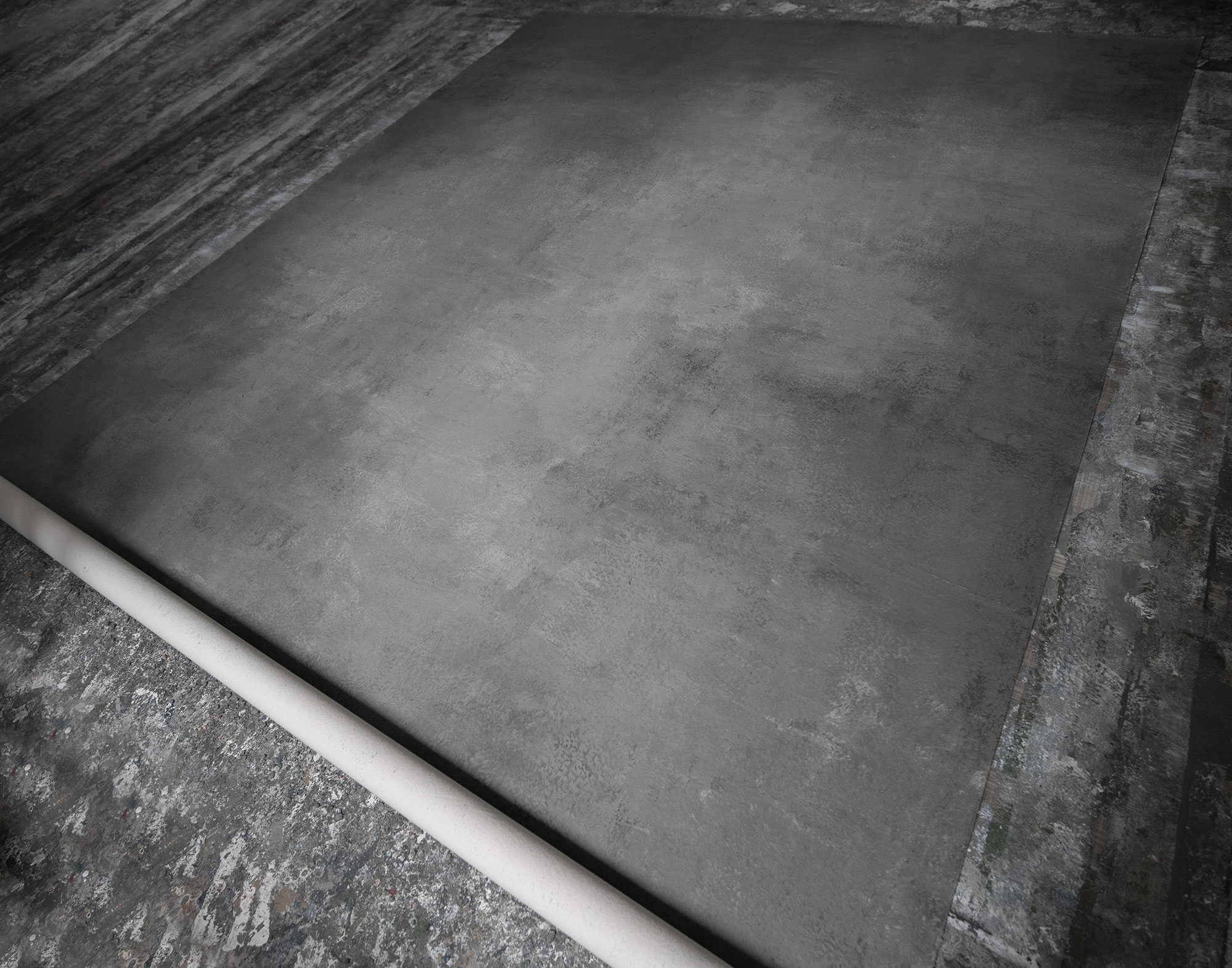concrete-backdrop-09 Hand-painted canvas backdrop in concrete gray color for photography.