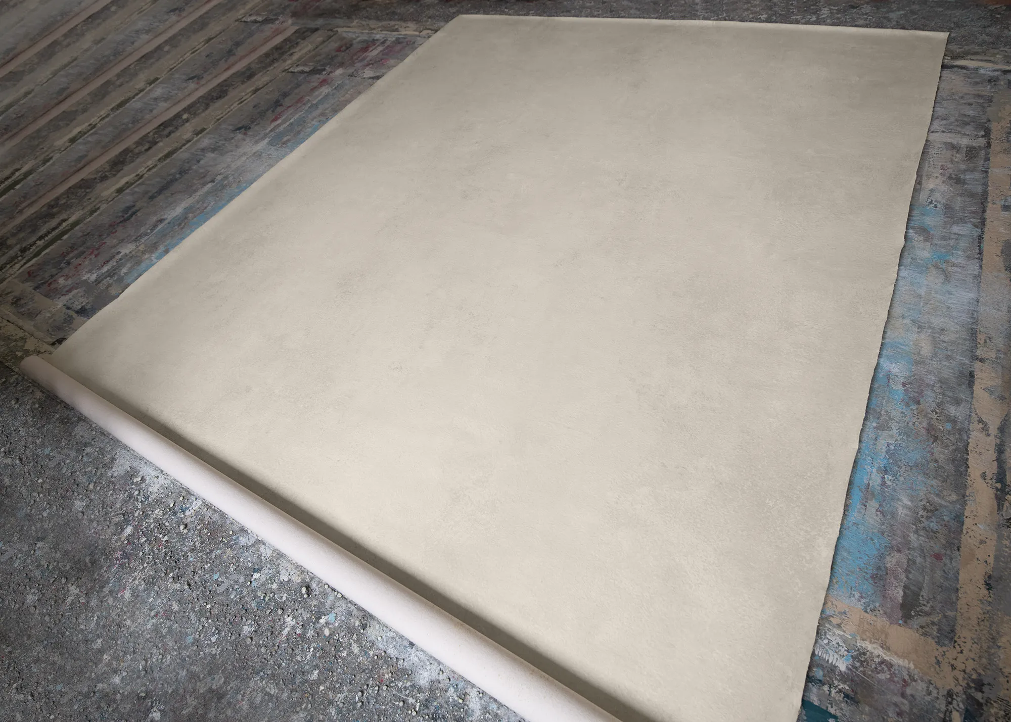 ivory-backdrop-5 Hand-painted canvas backdrop in ivory color for photography.